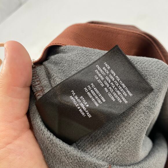 Aritzia Wilfred Brown Faux leather Wrap Mini Skirt - Picture 7 of 10